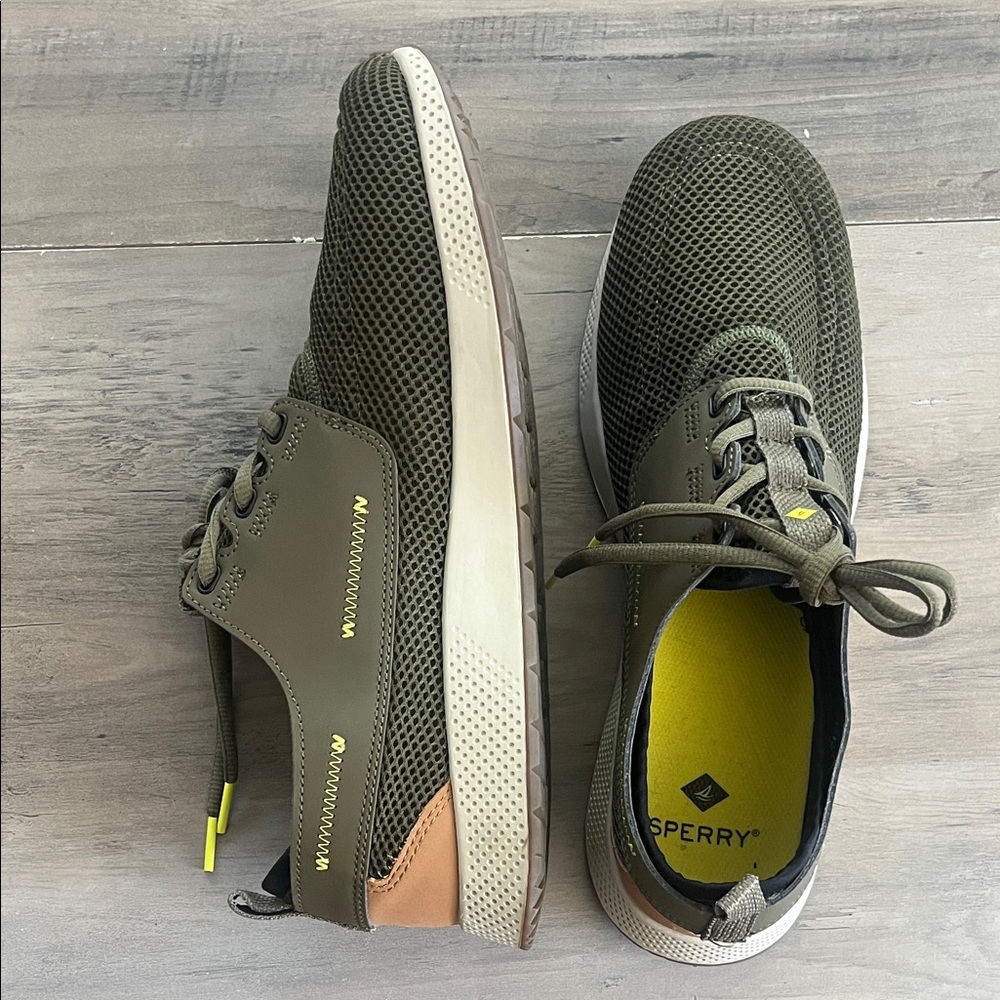 Sperry Men's Green Mesh Sneakers size 11 NWT - Picture 2 of 11